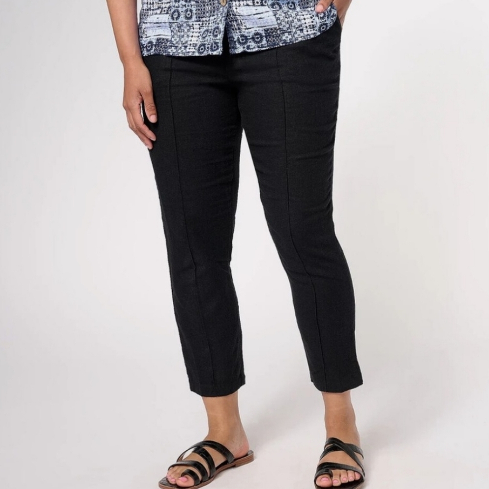 Joan Rivers Linen Resort Ankle Pant
